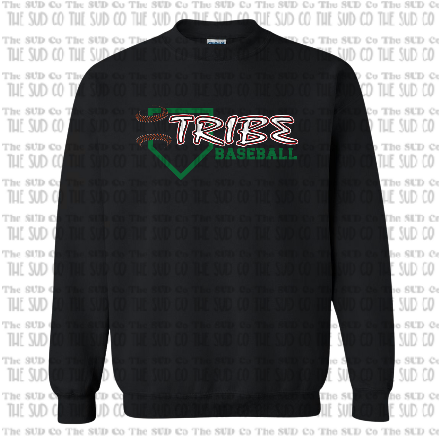 WES TRIBE Baseball Crewneck Sweatshirt