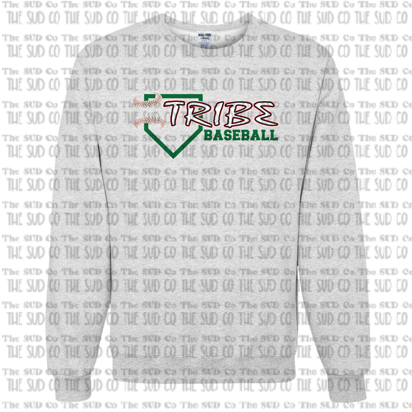 WES TRIBE Baseball Crewneck Sweatshirt