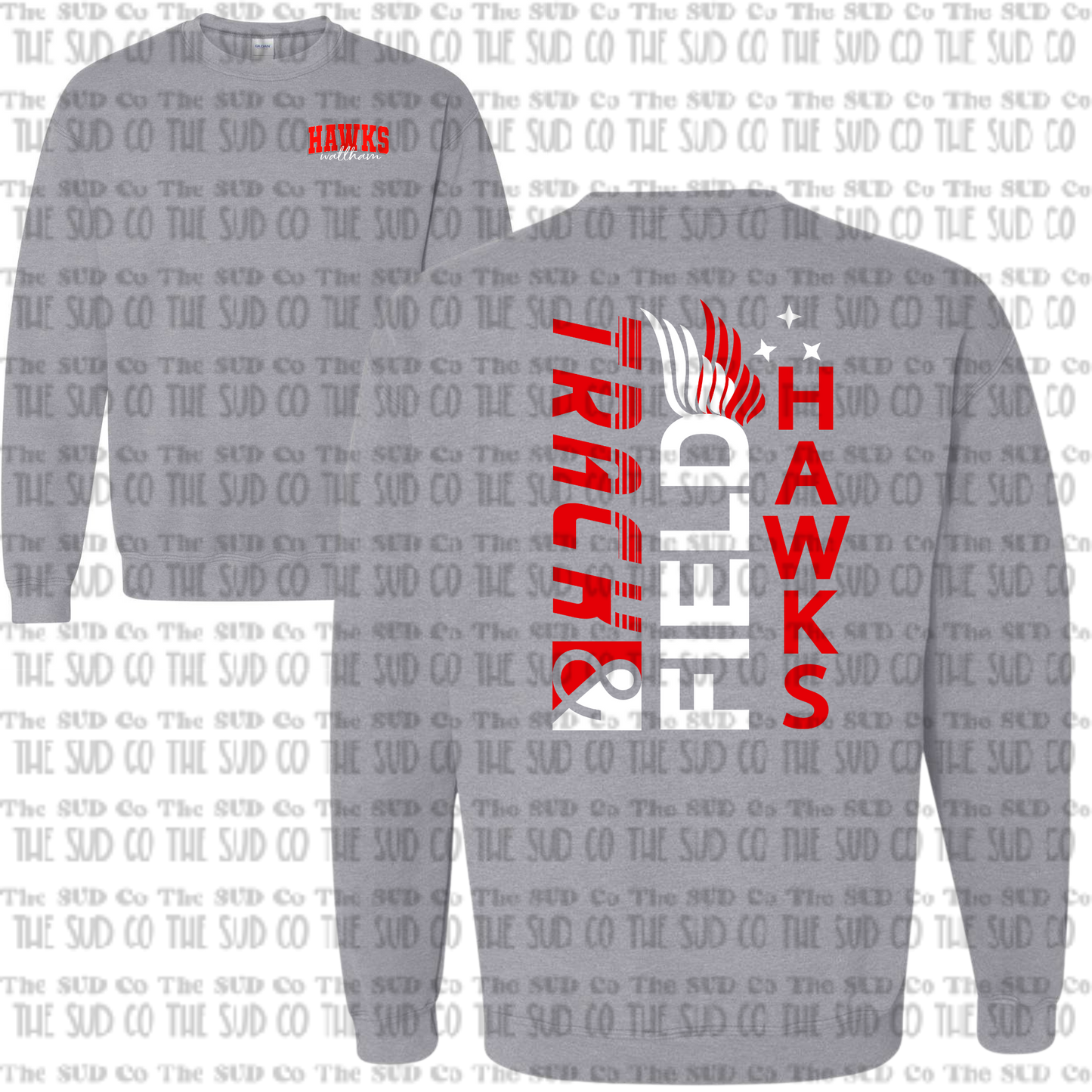 WES Hawks Track Crewneck Sweatshirt - GRAY