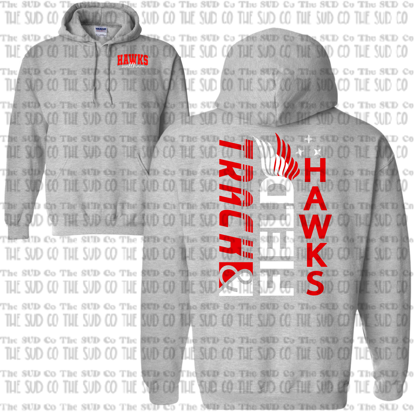 WES Hawks Track Hooded Sweatshirt - GRAY