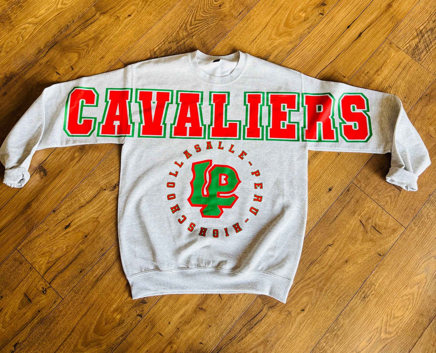 CUSTOMIZE ANY School / Mascot Varsity Sleeve Sweatshirt