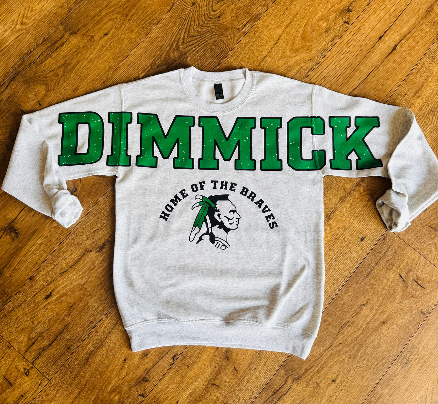 CUSTOMIZE ANY School / Mascot Varsity Sleeve Sweatshirt
