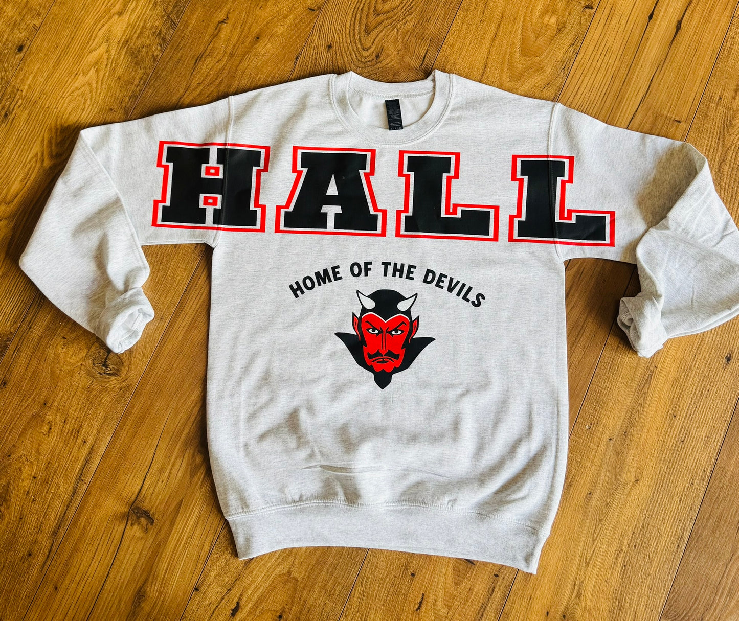 CUSTOMIZE ANY School / Mascot Varsity Sleeve Sweatshirt