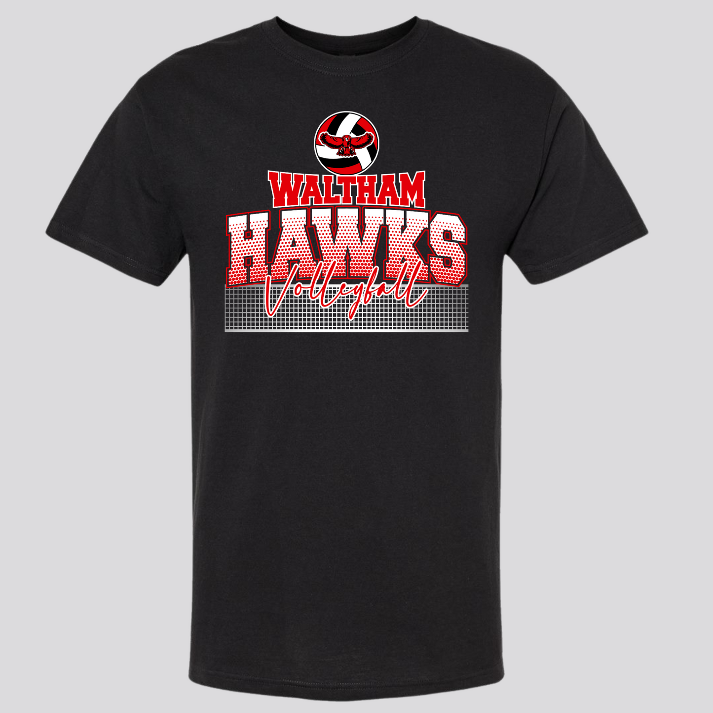 WES Hawks Volleyball Basic Tshirt - BLACK