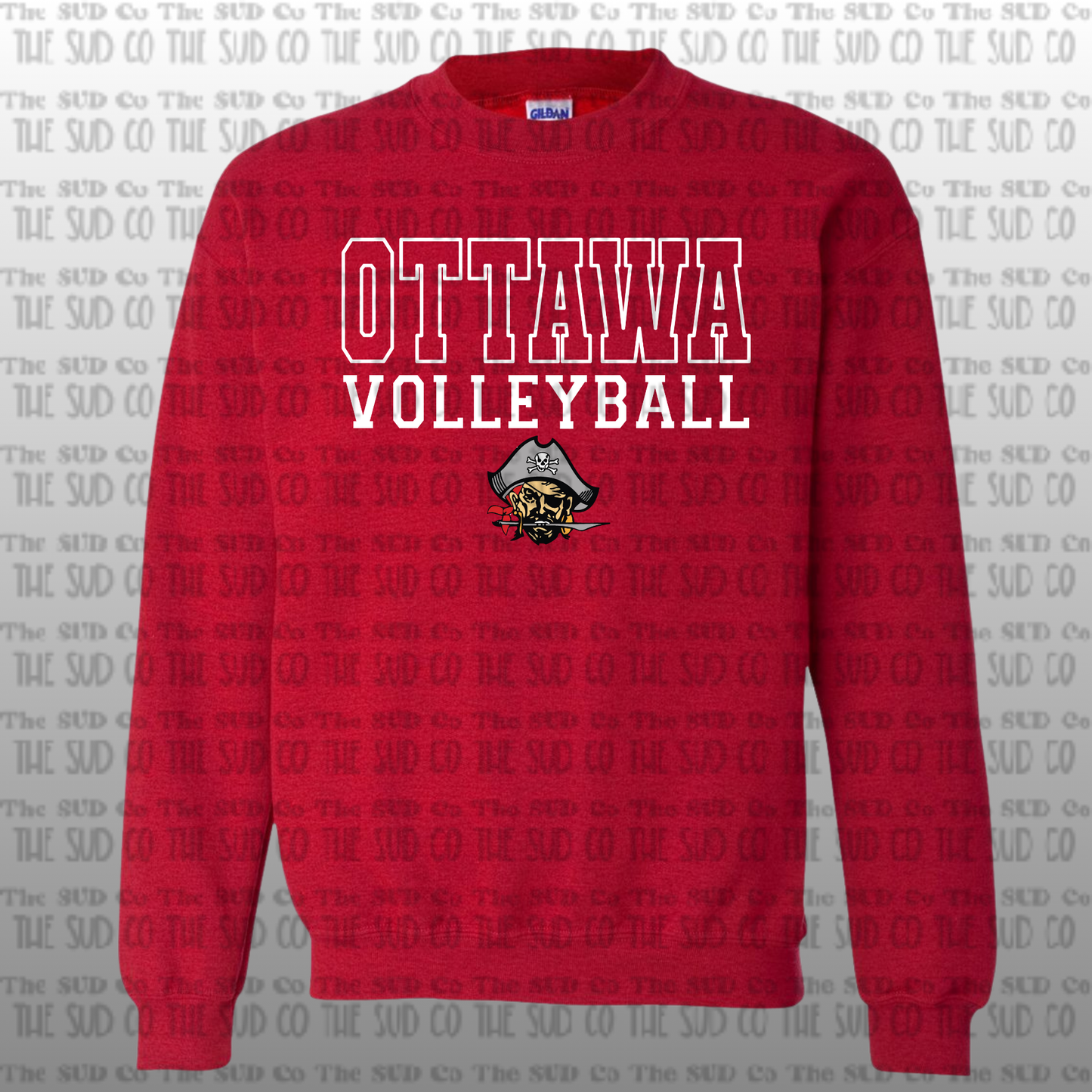 OHS Volleyball Crewneck Sweatshirt - Red