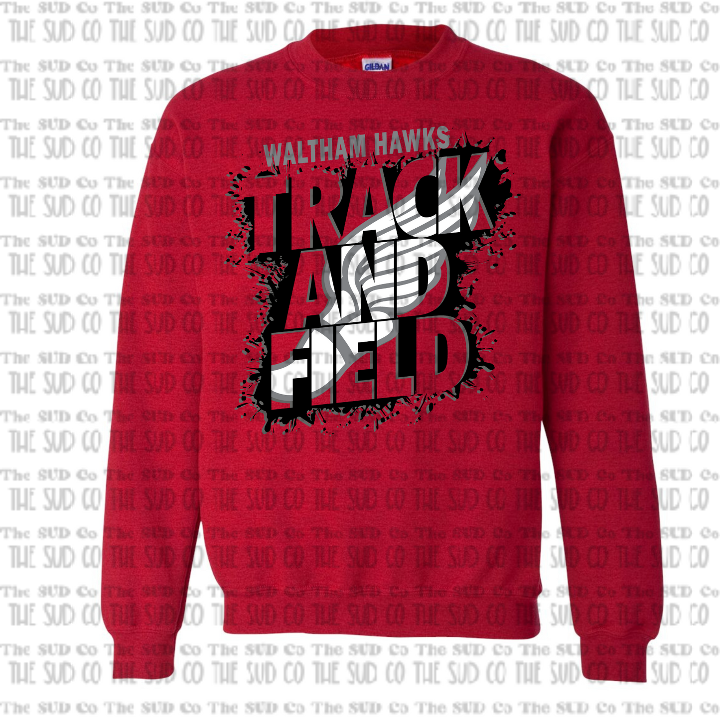 WES Hawks Track Crewneck Sweatshirt - RED