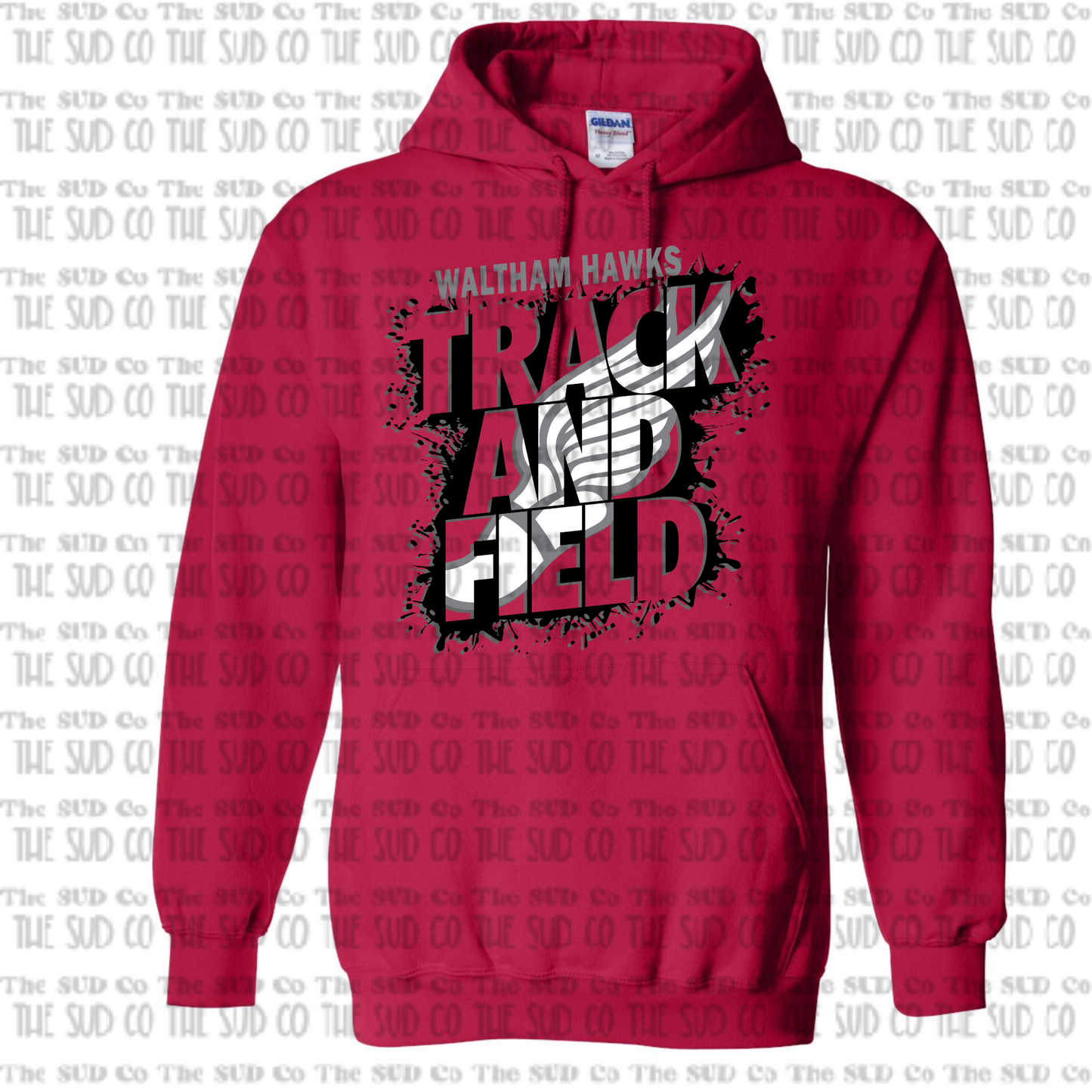 WES Hawks Track Hooded Sweatshirt - RED