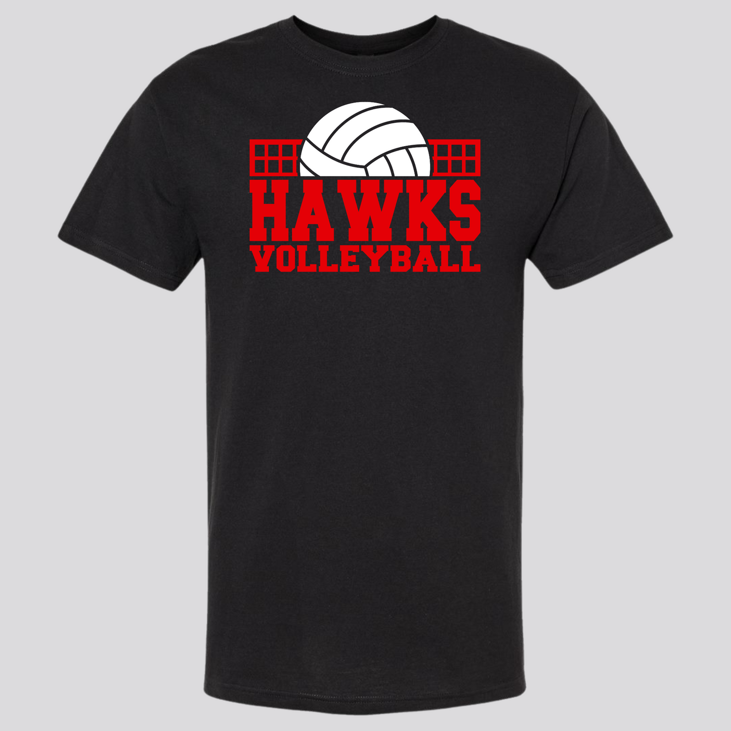WES Hawks Volleyball Basic Tshirt - BLACK