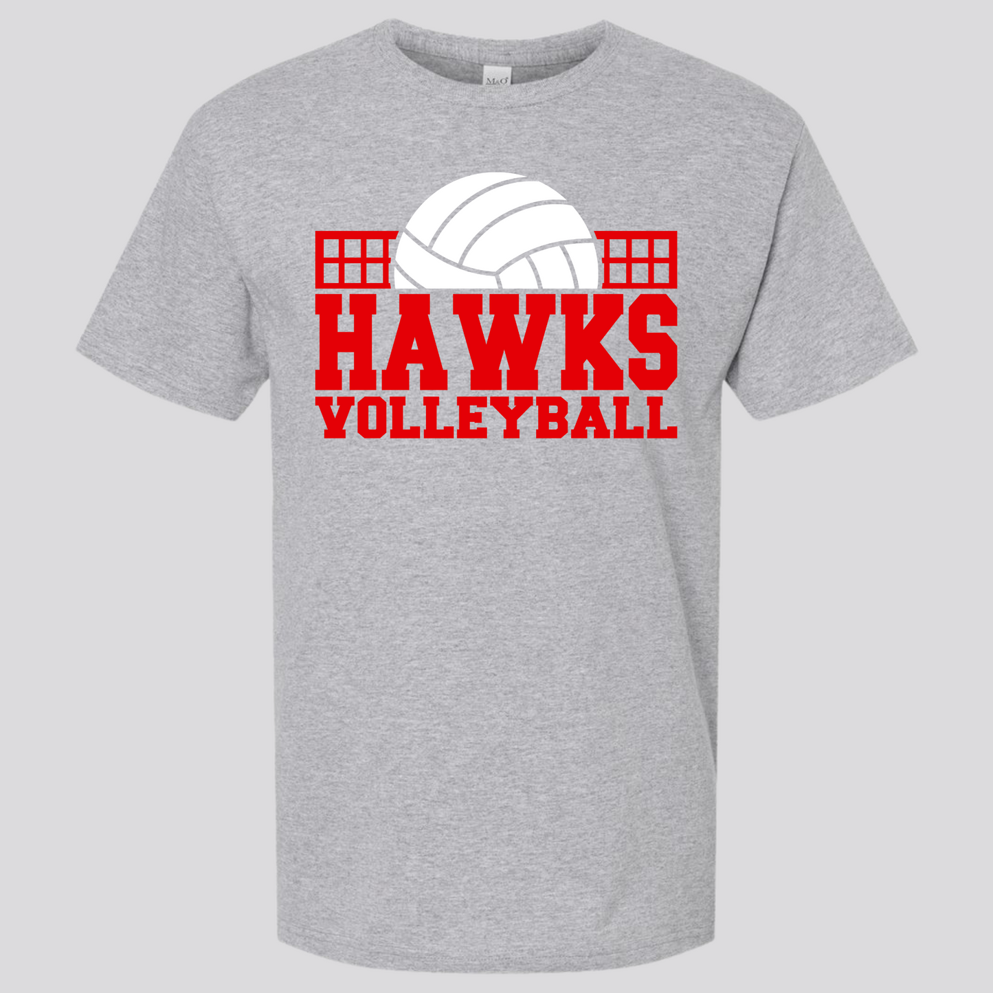 WES Hawks Volleyball Basic Tshirt - GRAY