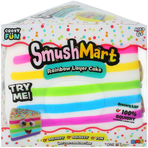 RMS Crazy Fun SmushMart Giant Rainbow Cake Slice Squishy