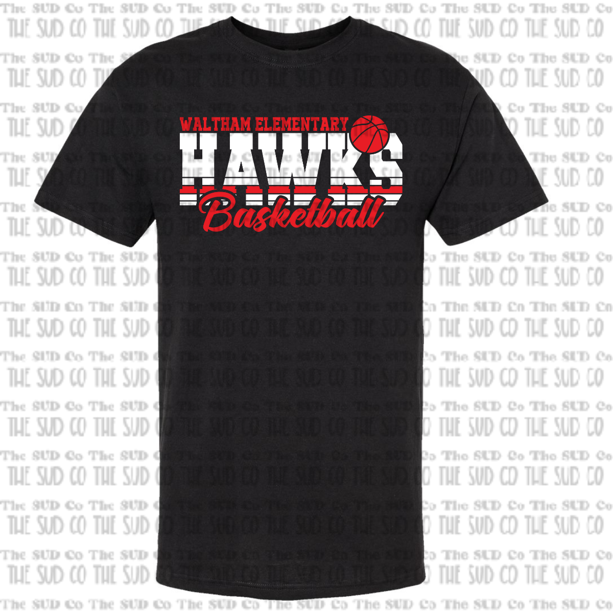 WES Hawks Basketball Basic Tshirt - BLACK