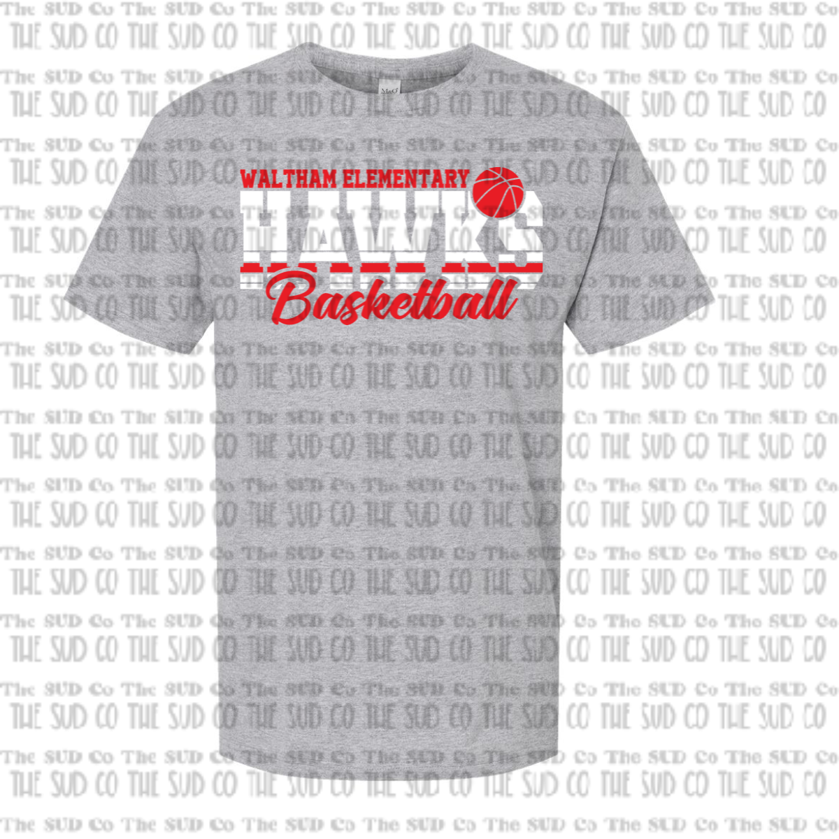 WES Hawks Basketball Basic Tshirt - GRAY