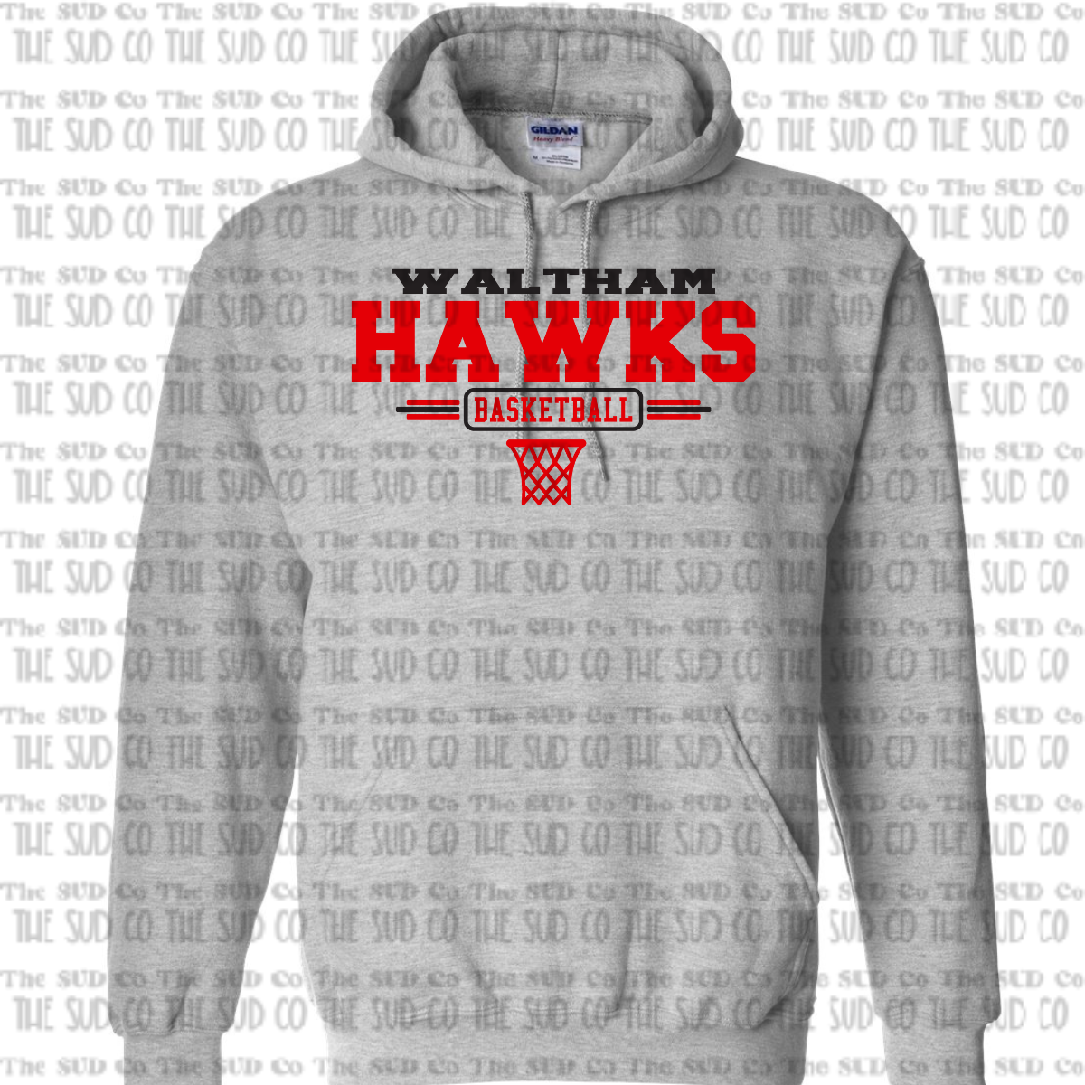 WES Hawks Basketball Hooded Sweatshirt - GRAY