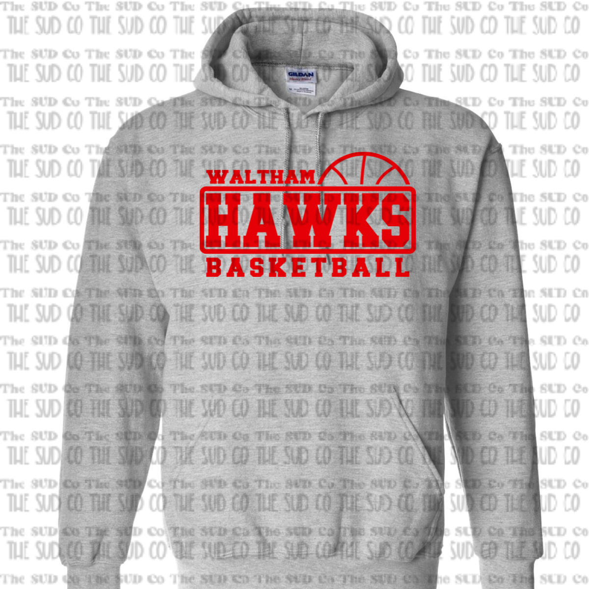 WES Hawks Basketball Hooded Sweatshirt - GRAY