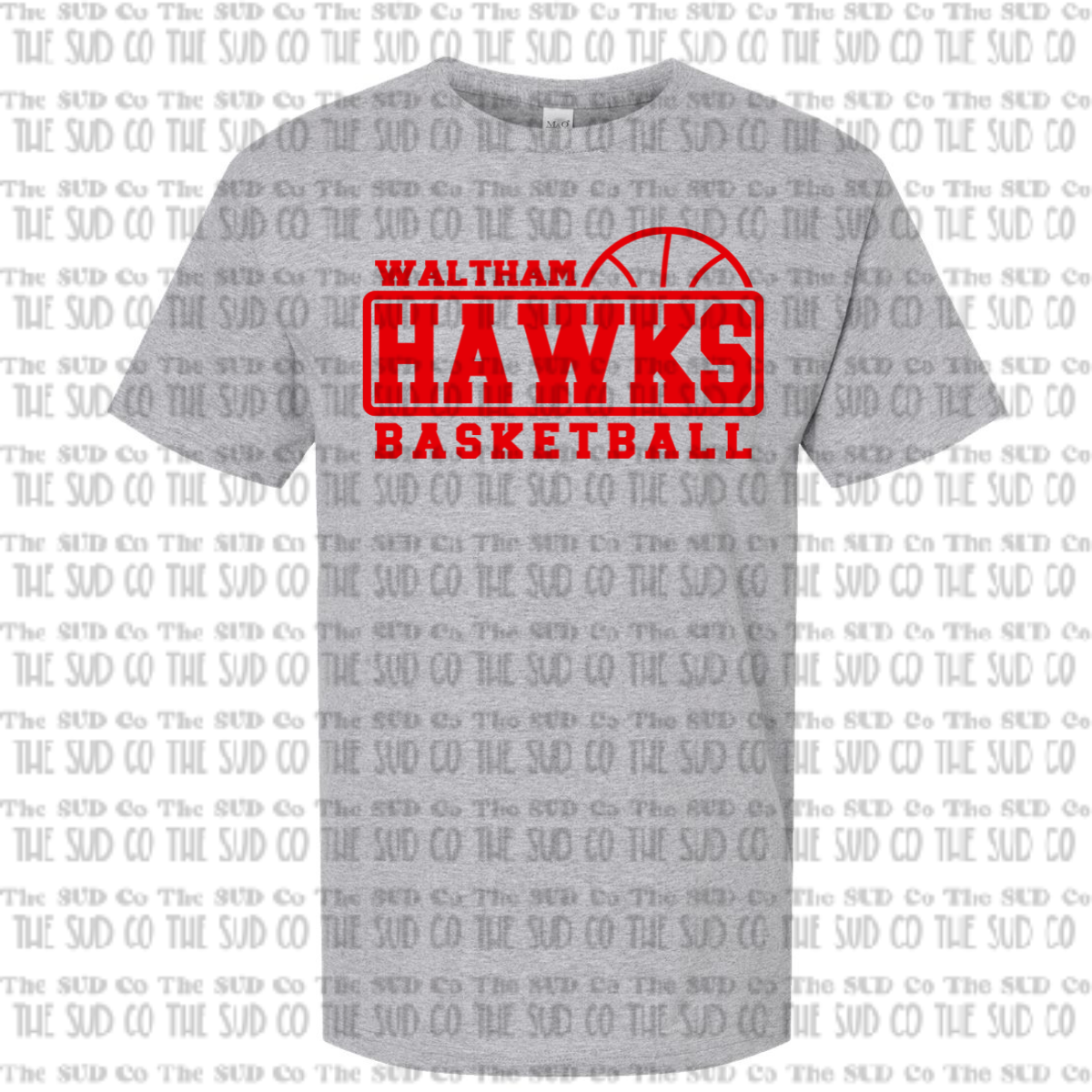 WES Hawks Basketball Basic Tshirt - GRAY