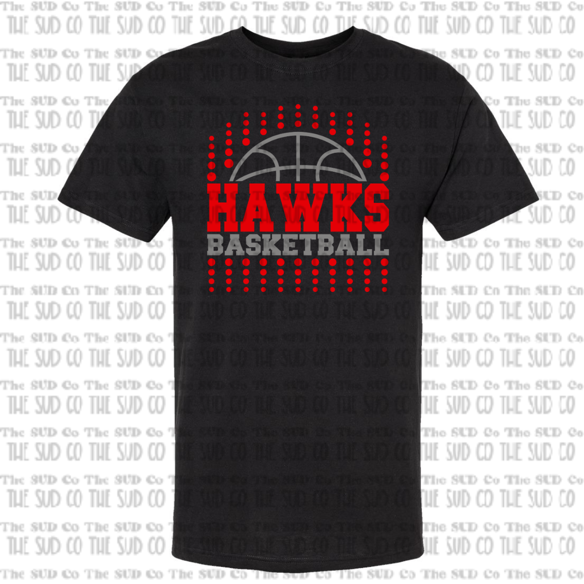 WES Hawks Basketball Basic Tshirt - BLACK