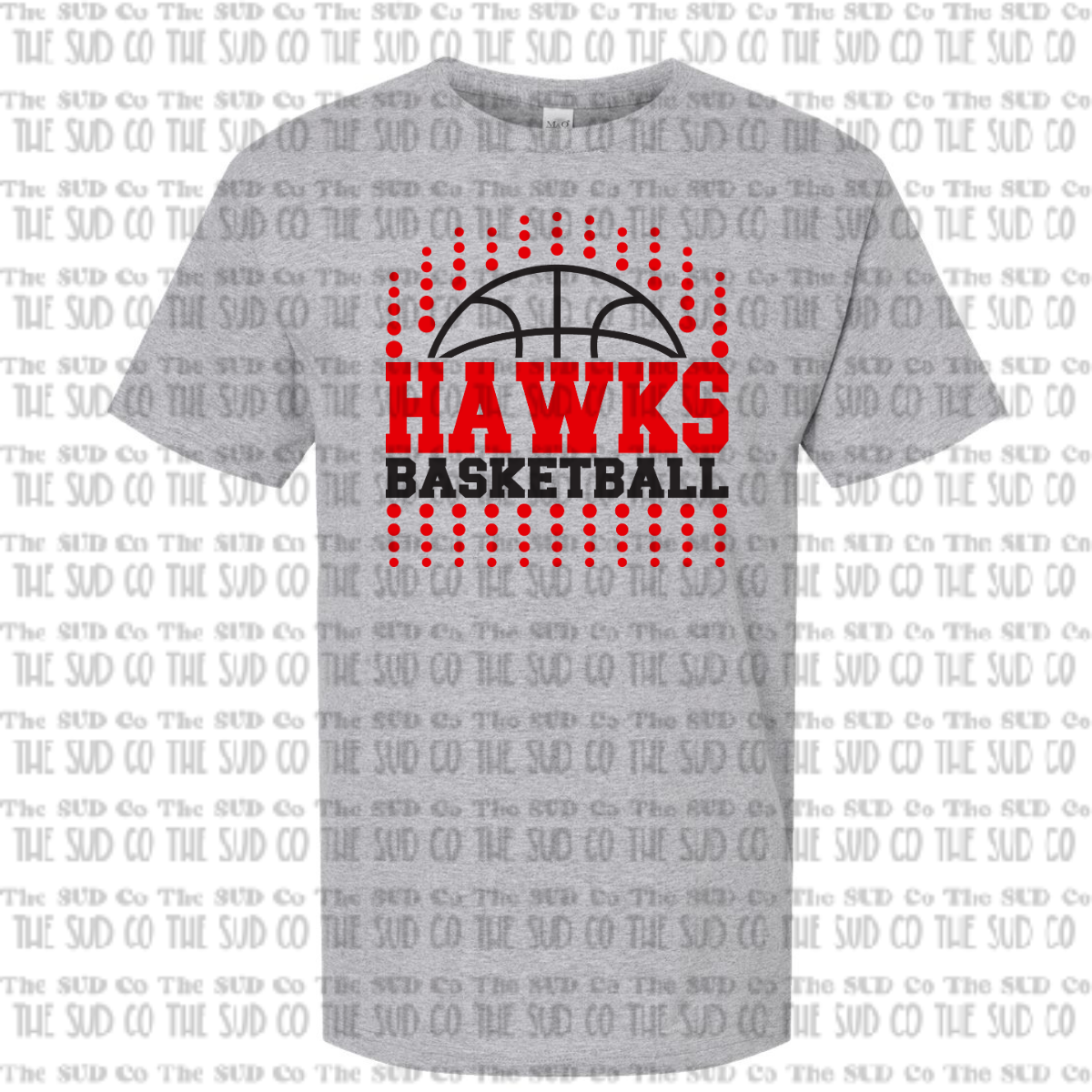 WES Hawks Basketball Basic Tshirt - GRAY