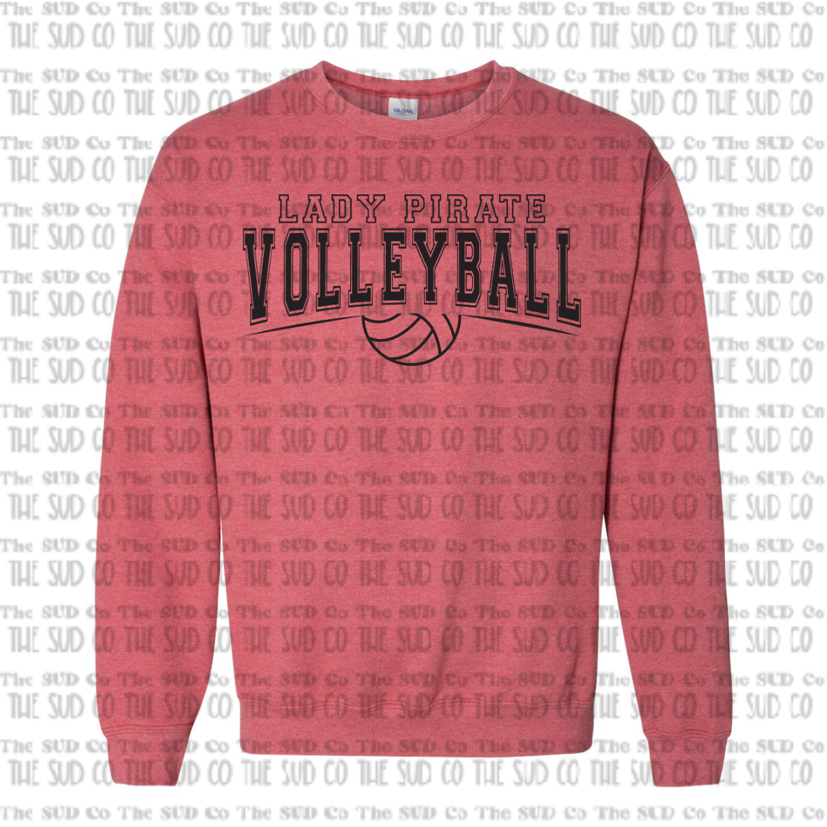 OHS Volleyball Crewneck Sweatshirt - Red