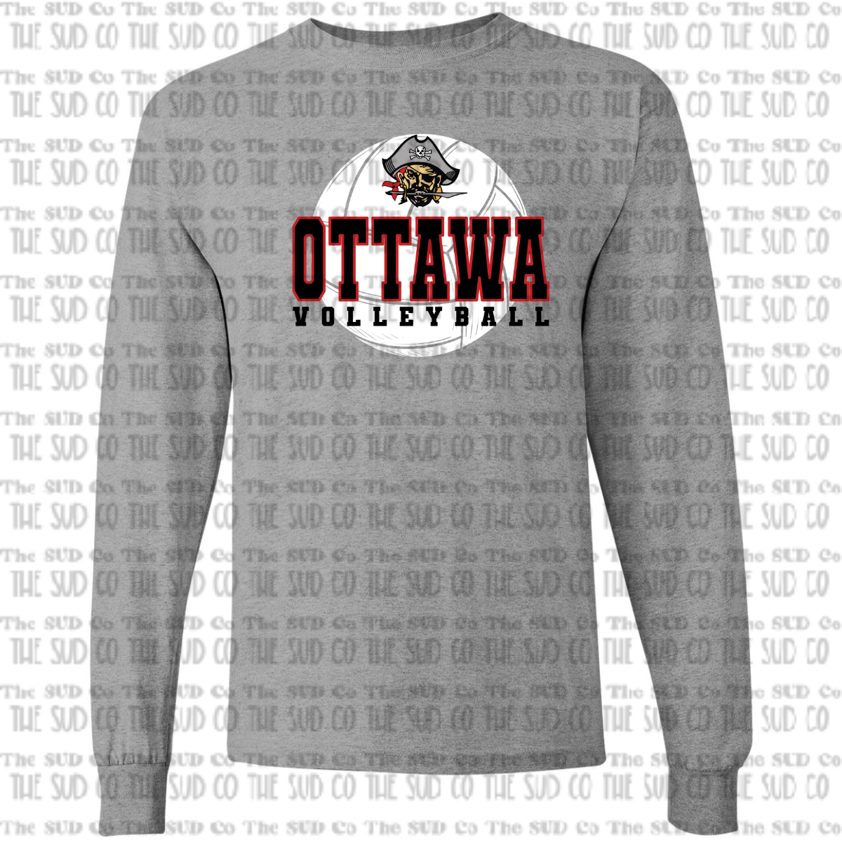 OHS Volleyball Long Sleeve T-shirt - Gray