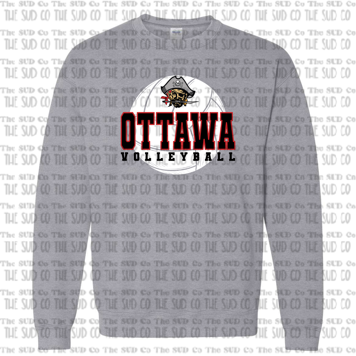 OHS Volleyball Crewneck Sweatshirt - Gray