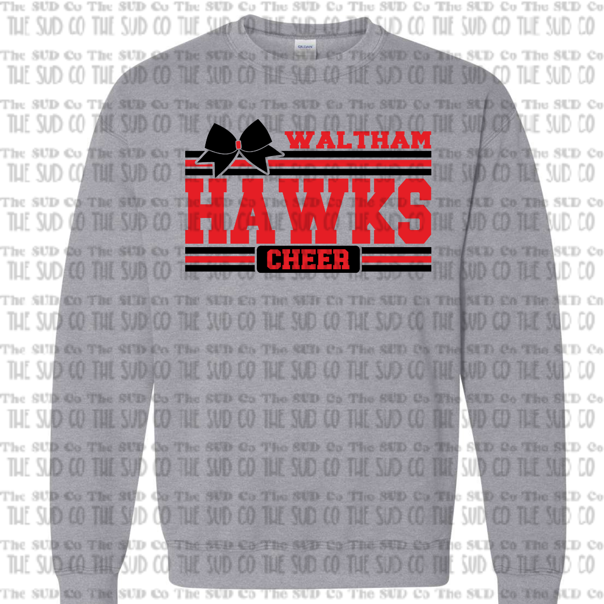 WES Hawks Cheer Crewneck Sweatshirt - GRAY