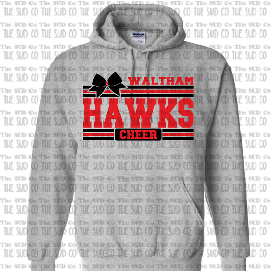 WES Hawks Cheer Hooded Sweatshirt - GRAY