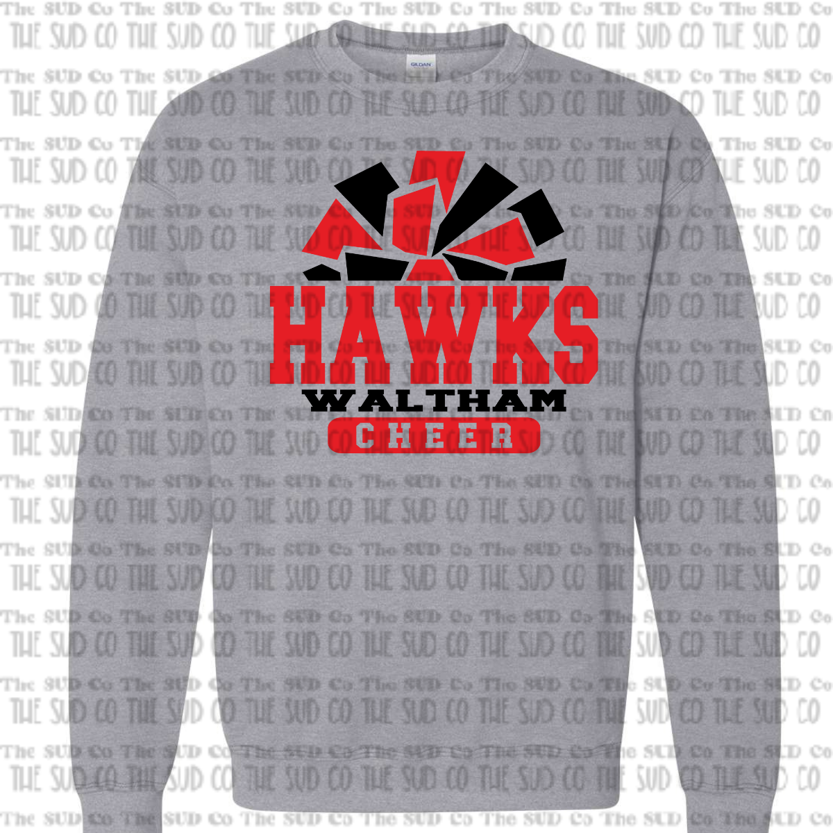 WES Hawks Cheer Crewneck Sweatshirt - GRAY