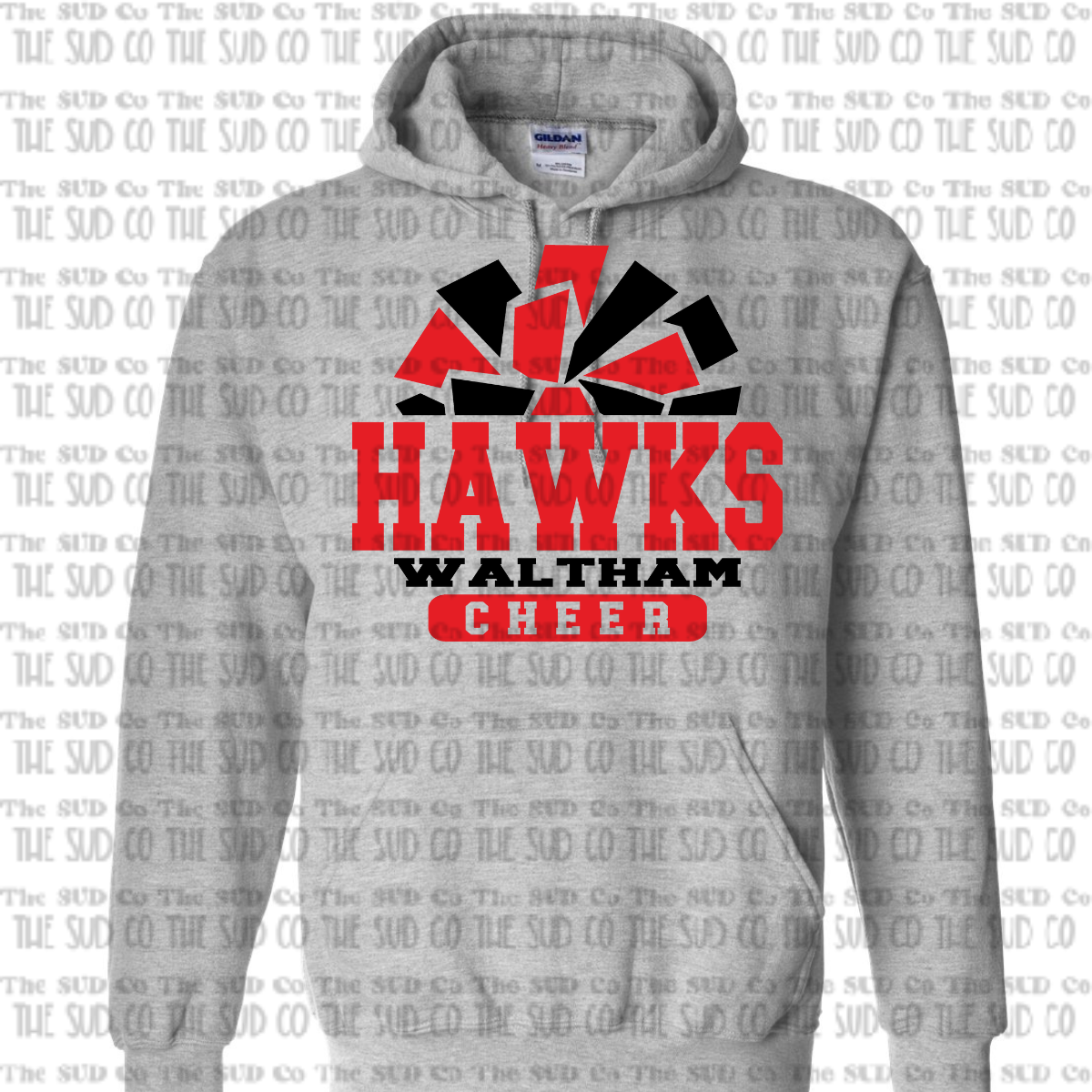 WES Hawks Cheer Hooded Sweatshirt - GRAY