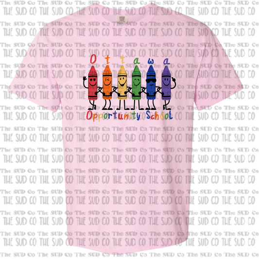 Opportunity School Colorful Crayons