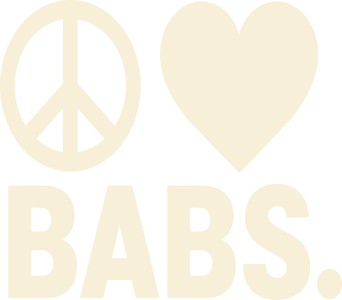 PEACE, LOVE & BABS. (Copy