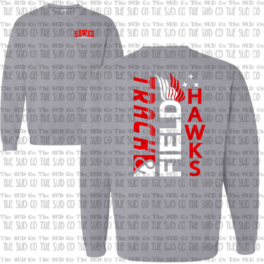 WES Hawks Track Crewneck Sweatshirt - GRAY