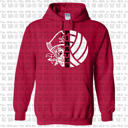 OHS Volleyball Hooded Sweatshirt - Red