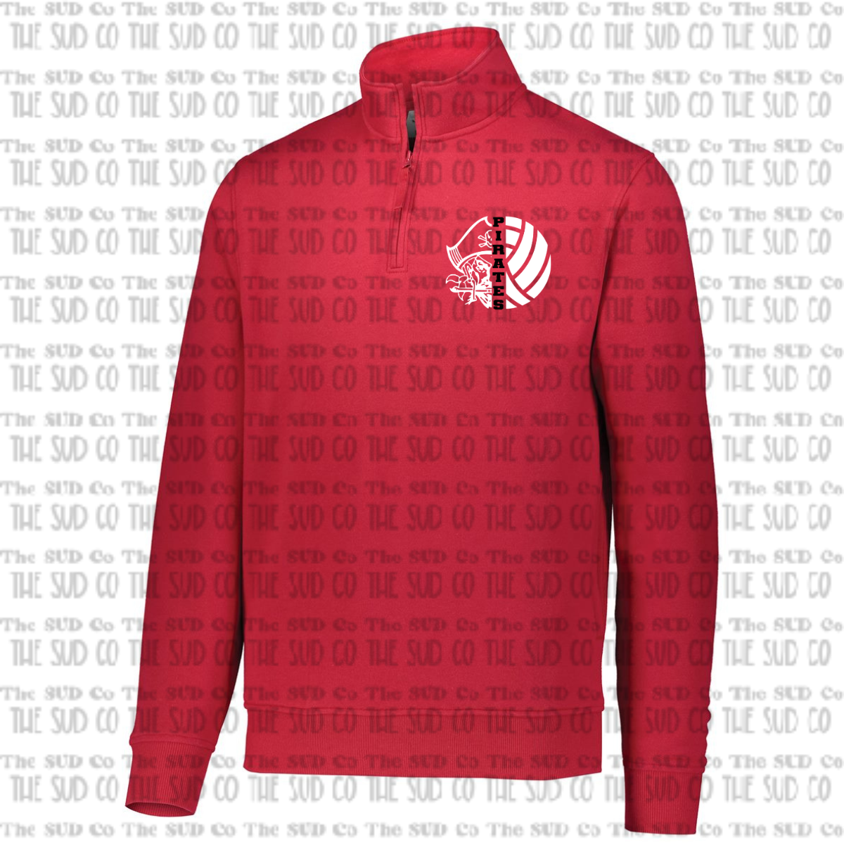 OHS Volleyball Quarter Zip Sweatshirt - Red