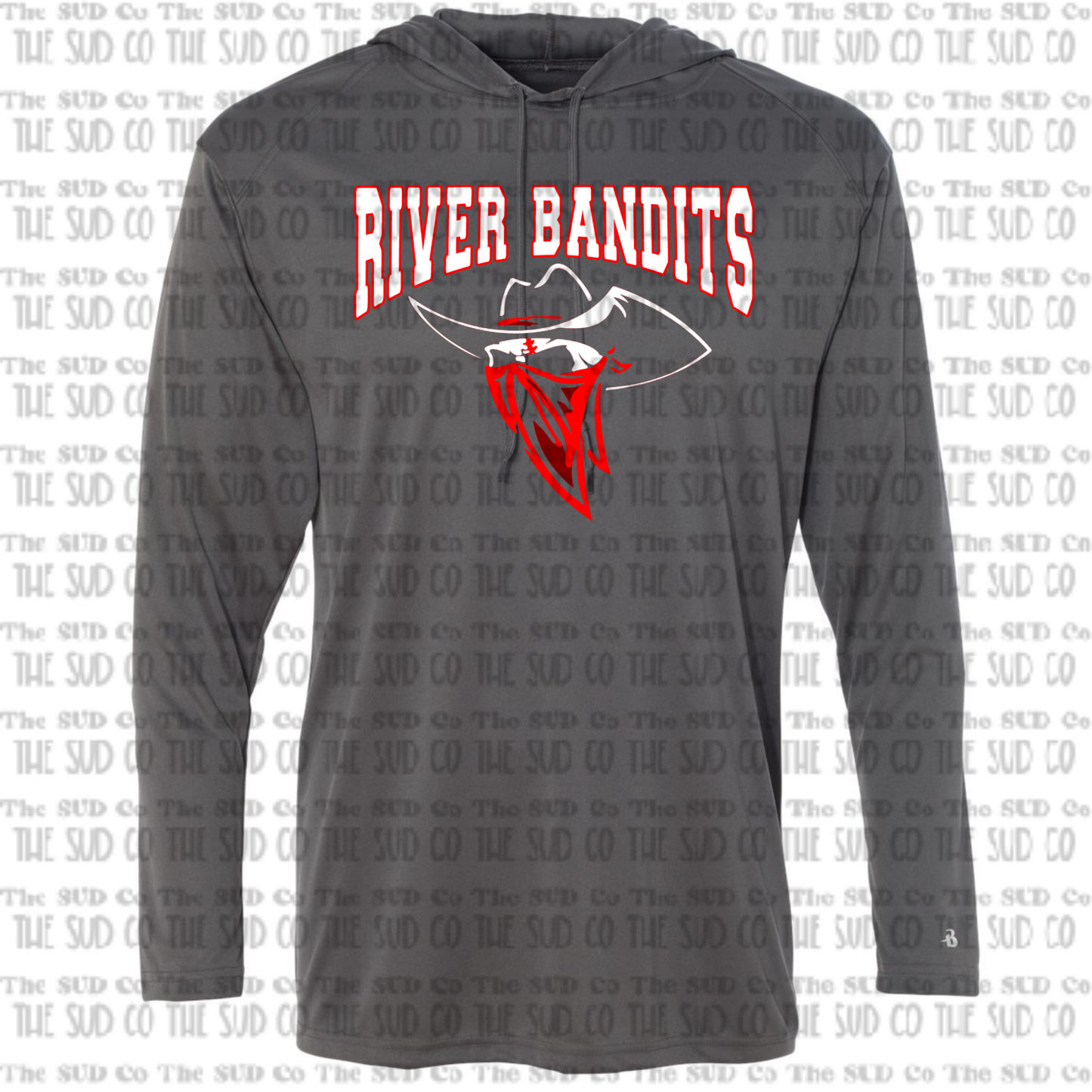 River Bandits Hooded Dri-Fit Long Sleeve Tee - Graphite