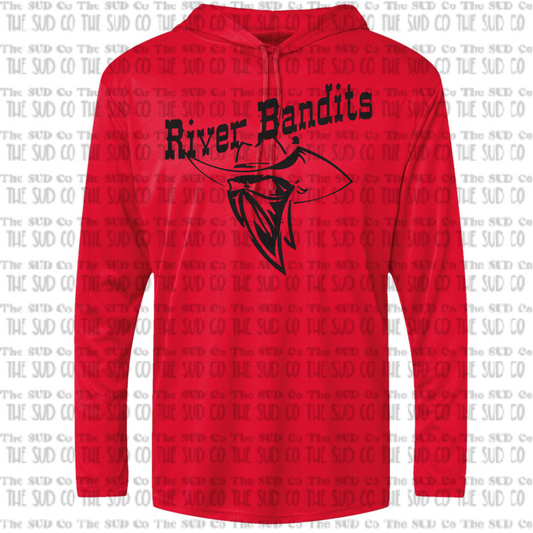 River Bandits Hooded Dri-Fit Long Sleeve Tee - Red