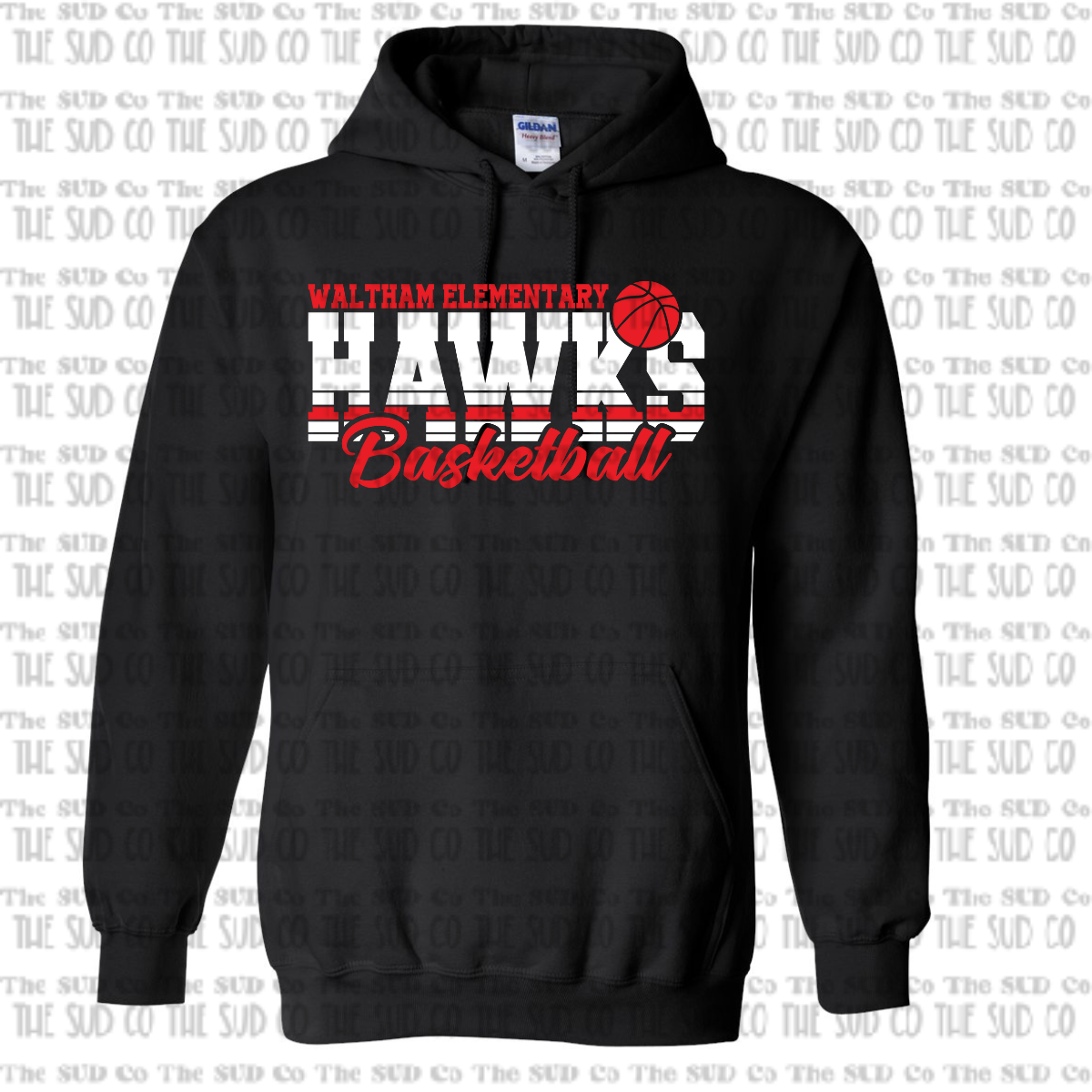 WES Hawks Basketball Hooded Sweatshirt - BLACK