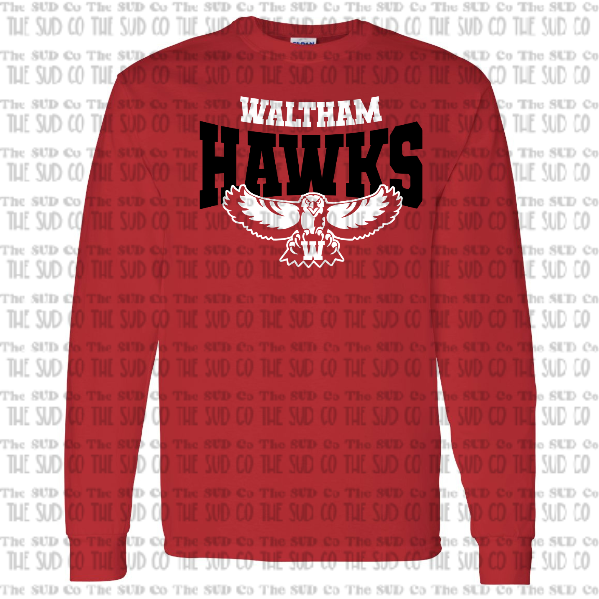 Waltham Long Sleeve Red T-Shirt