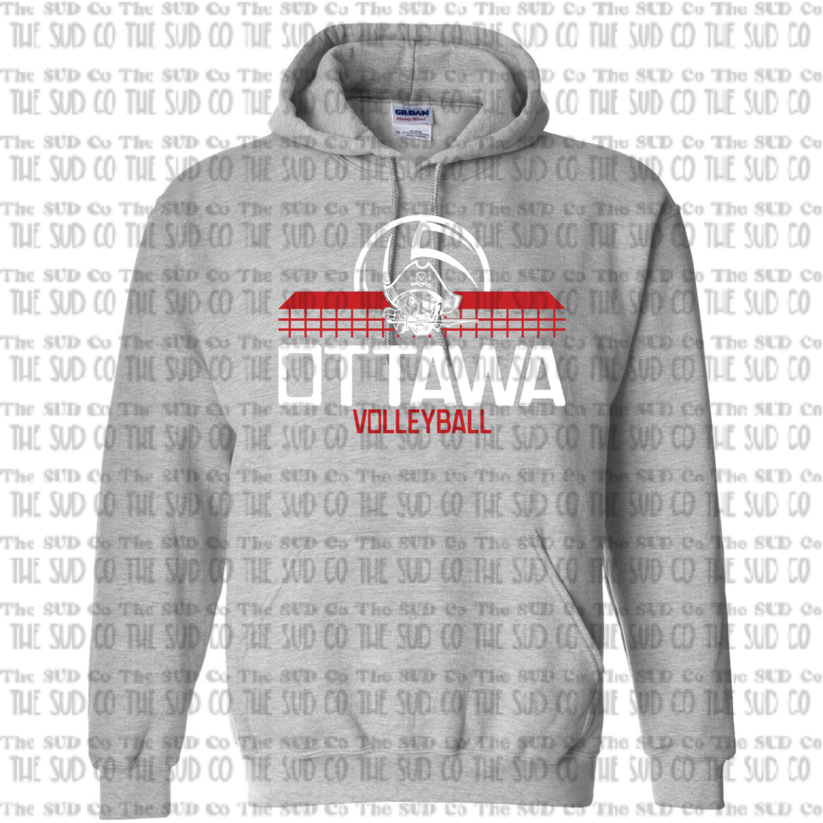 OHS Volleyball Hooded Sweatshirt - Gray