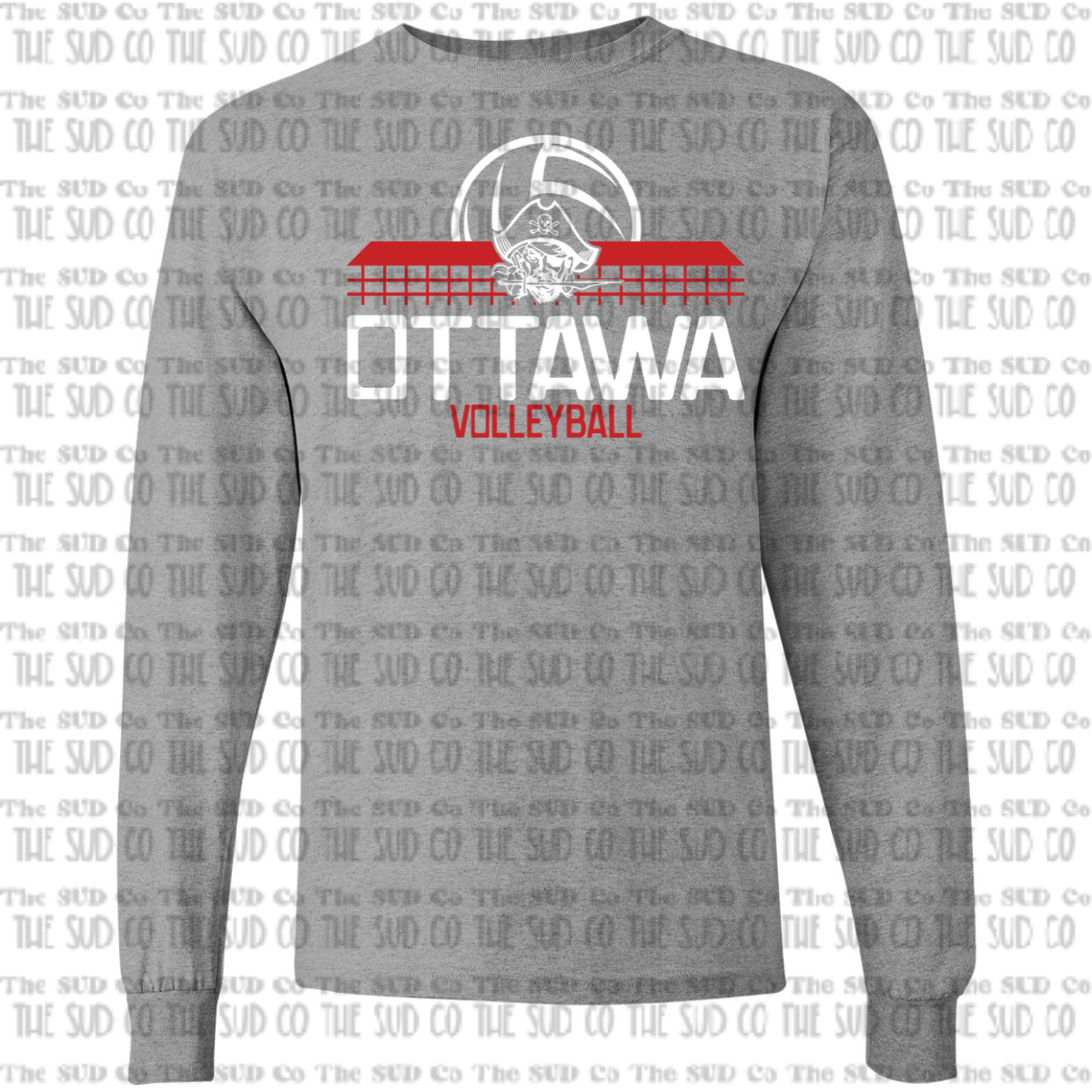 OHS Volleyball Long Sleeve T-shirt - Gray