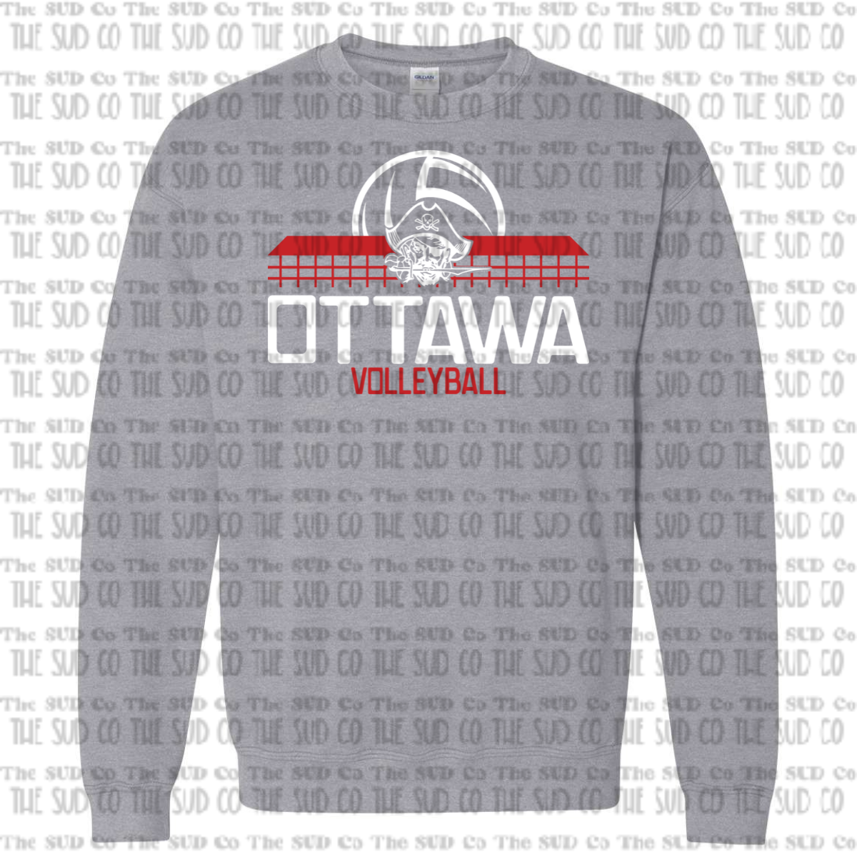 OHS Volleyball Crewneck Sweatshirt - Gray