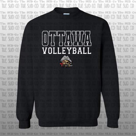 OHS Volleyball Crewneck Sweatshirt - Black