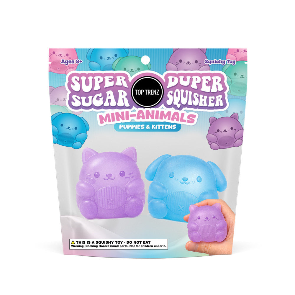 Sugar Squisher - Mini Kitty & Puppy 2 pack by Top Trenz