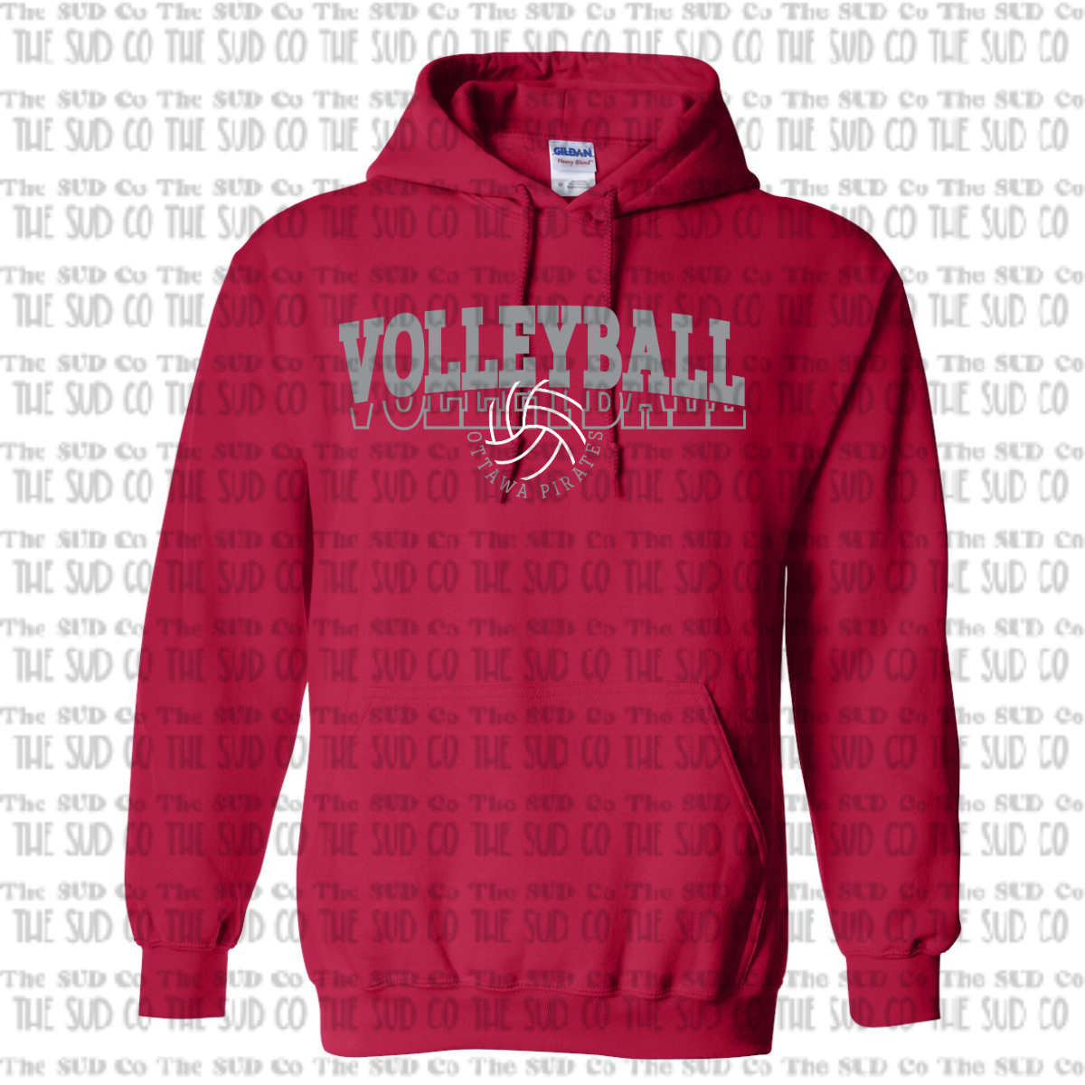 OHS Volleyball Hooded Sweatshirt - Red