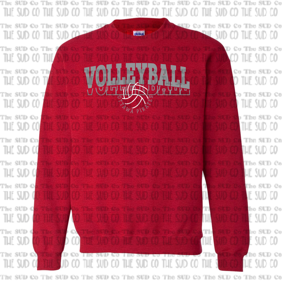 OHS Volleyball Crewneck Sweatshirt - Red