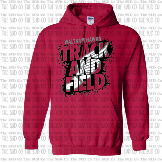 WES Hawks Track Hooded Sweatshirt - RED