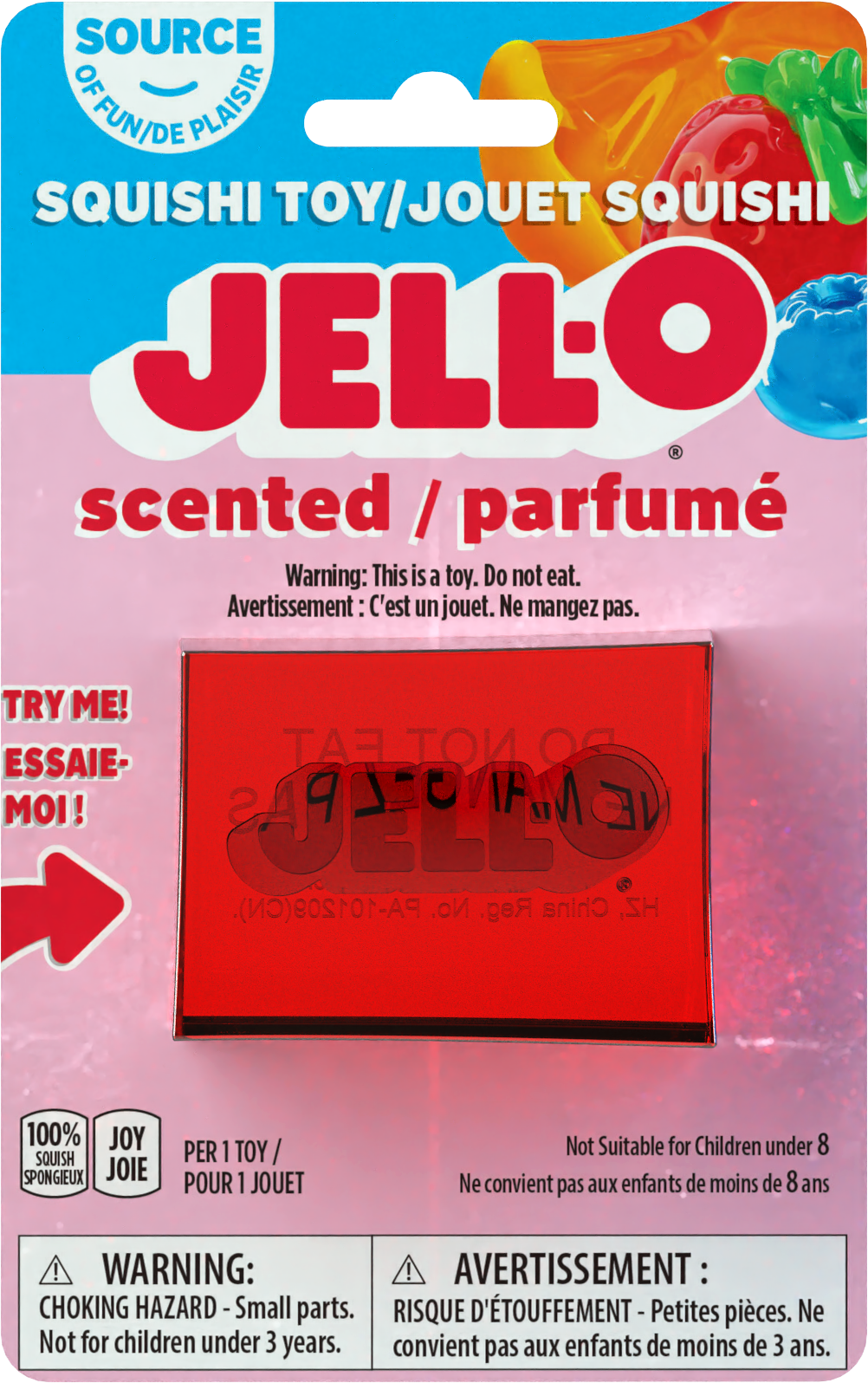 Jell-O Scented Squishy Toy [1 RANDOM Color/Scent]