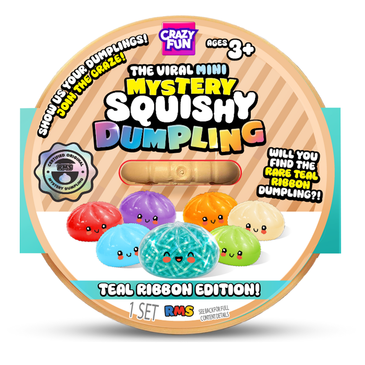 RMS Crazy Fun Mini Mystery Dumpling – Teal Ribbon Edition