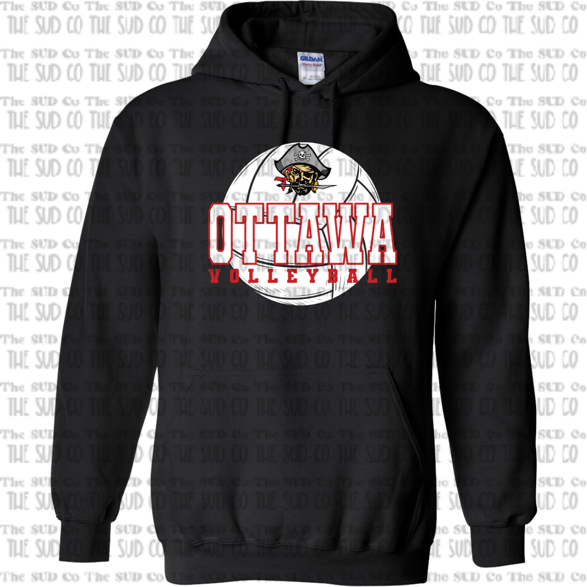 OHS Volleyball Hooded Sweatshirt - Black