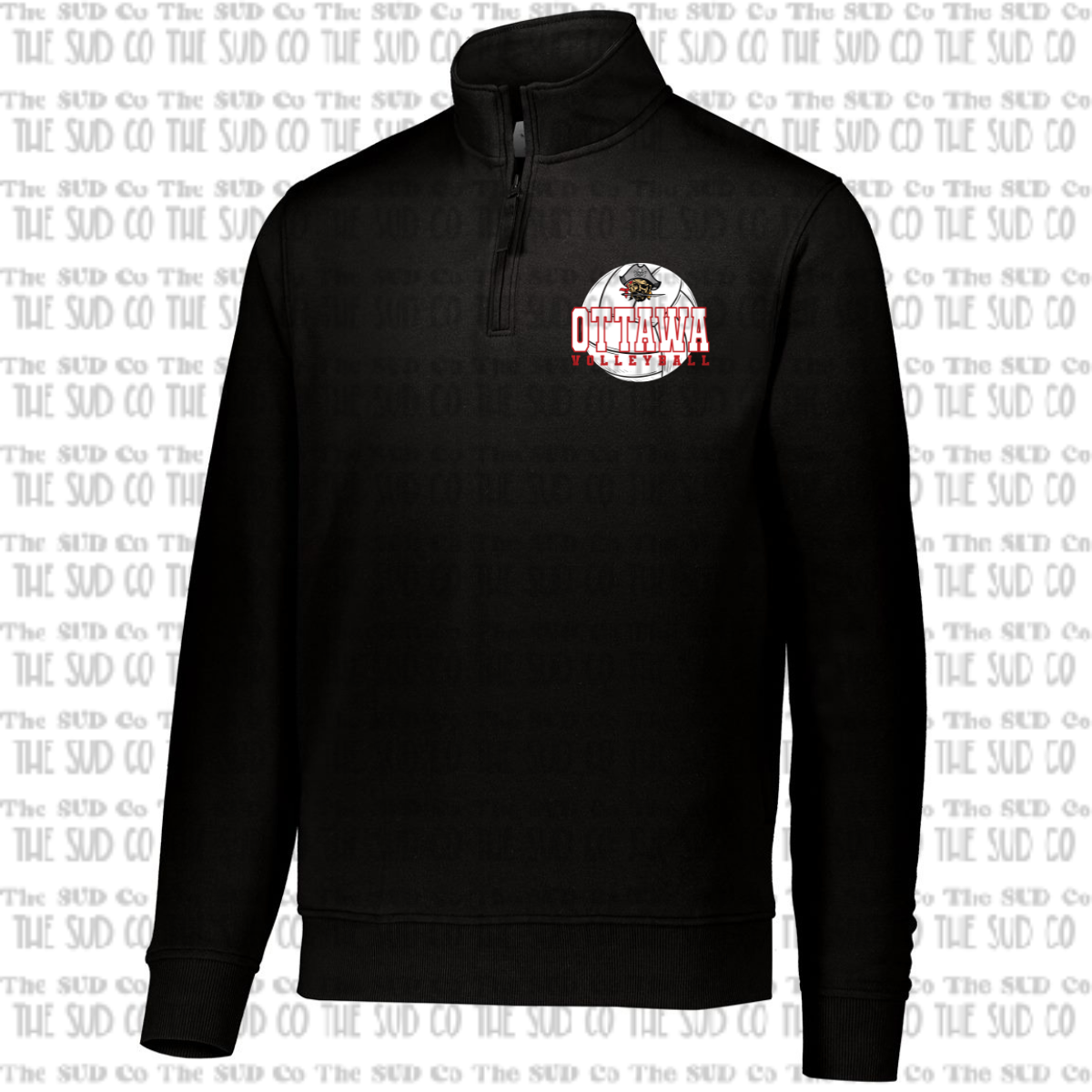 OHS Volleyball Quarter Zip Sweatshirt - Black