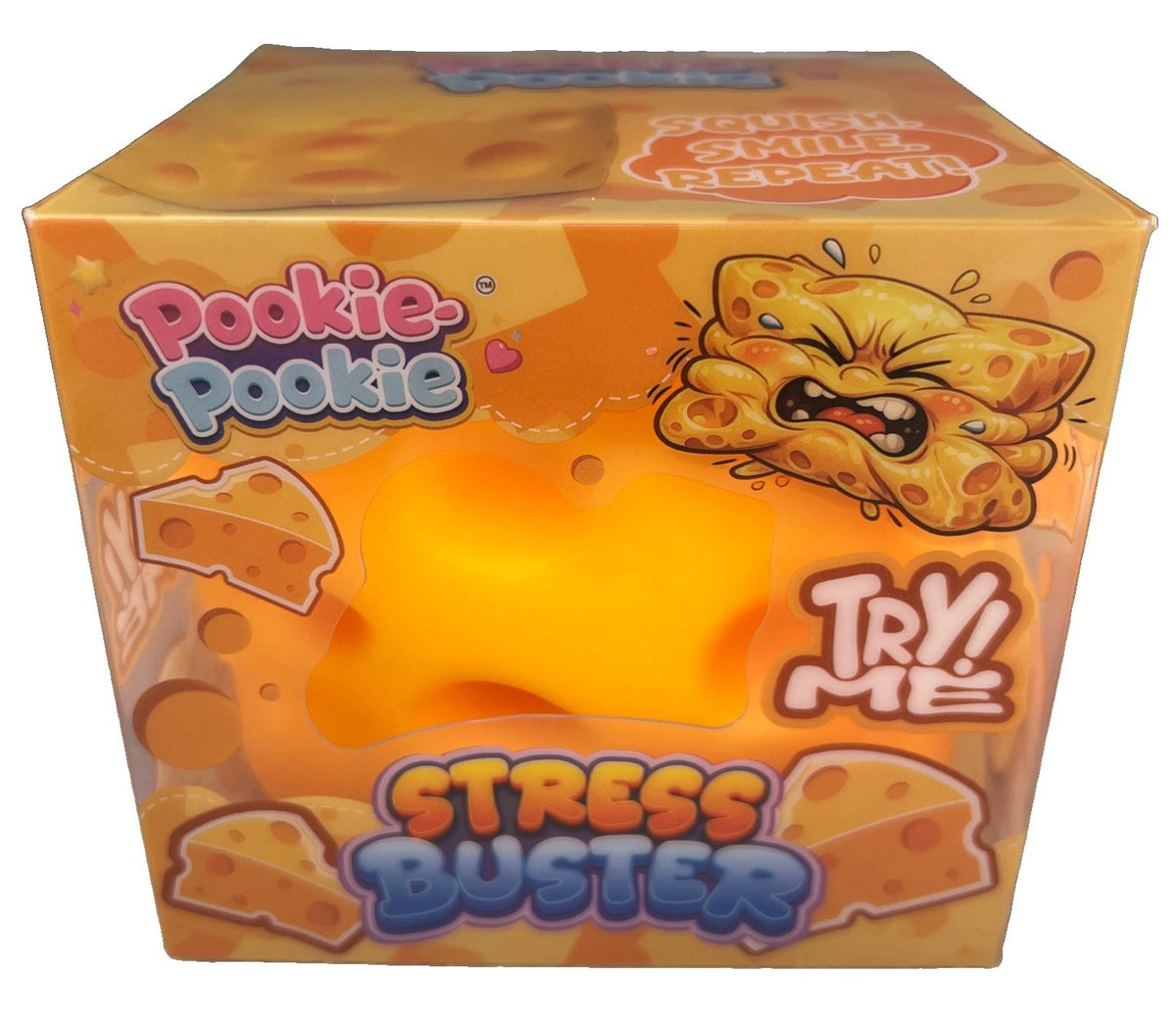 Pookie-Pookie Jumbo Squishy Cheese Ball Stress Buster 4”x4”